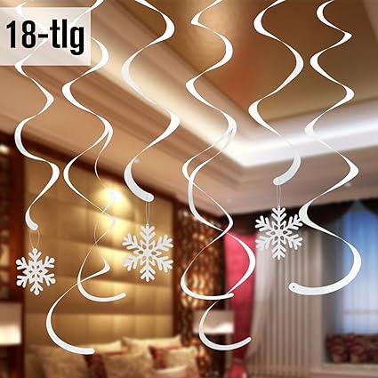Schneeflockendekoration Zum Aufhängen 18 Tlg Für