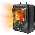 Comfort Zone Electric Portable Utility Space Heater with Adjustable Thermostat, Overheat Protection, & Tip-Over Switch, 1500W, CZ799BK