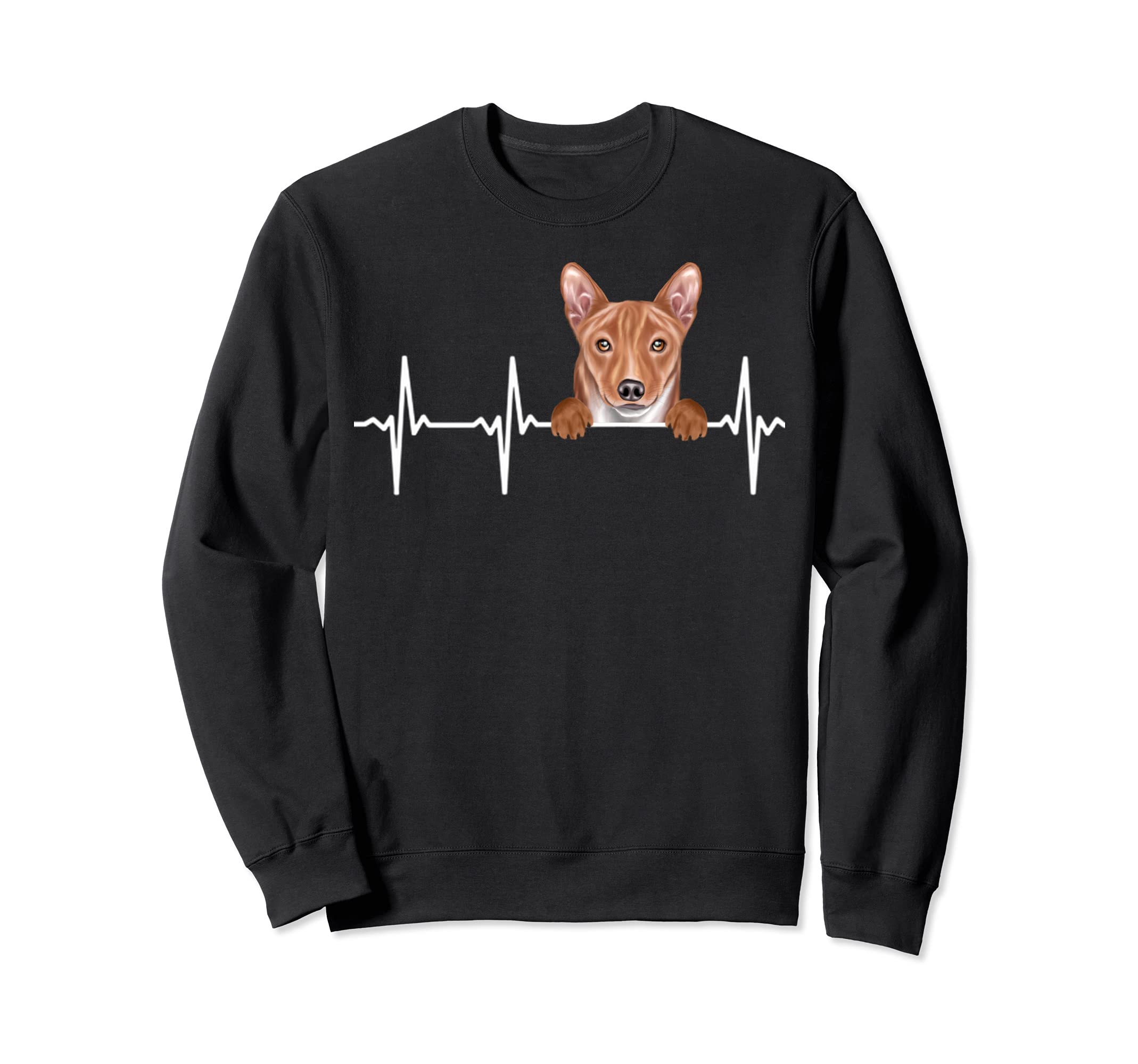 Funny Dog Heartbeat For Basenji Lovers Sweatshirt