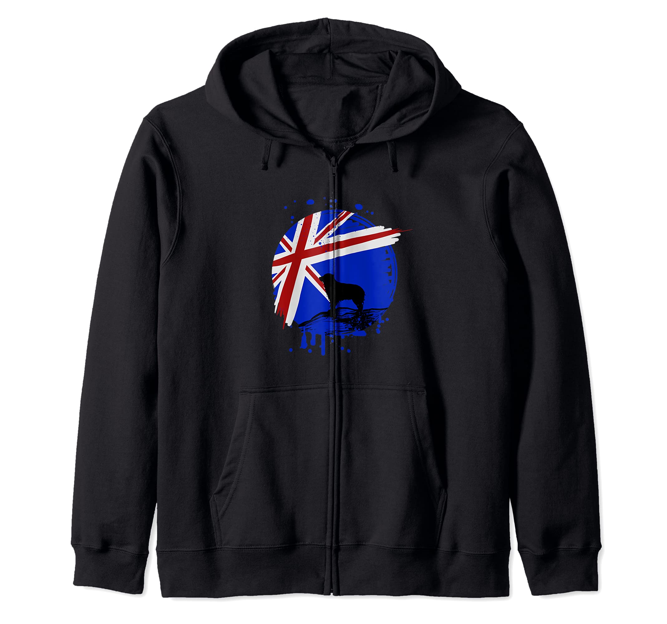 Australian Shepard Dog Flag Gift Zip Hoodie