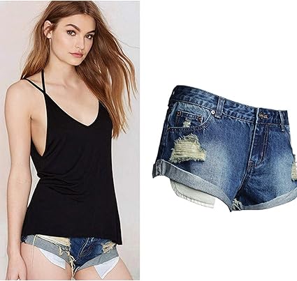 navy blue hot pants