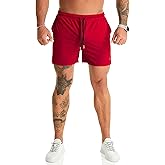 Ouber Men's Light Athletic Short Workout Quick Dry Shorts for Running Swimming Gym Training Shorts