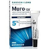 Muro 128 Sodium Chloride Eye Ointment 5% Corneal Edema Relief 0.12 Oz | Hypertonicity ophthalmic ointment, reduces corneal swelling, sodium chloride 5%, overnight use