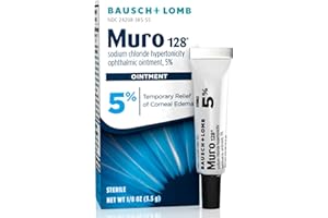 Muro 128 Ointment, Temporary Relief of Corneal Edema, Eye Care, Sodium Chloride Hypertonicity Ophthalmic 5% Ointment , 0.12 Oz
