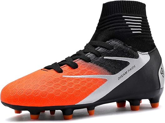 black and orange youth football cleats