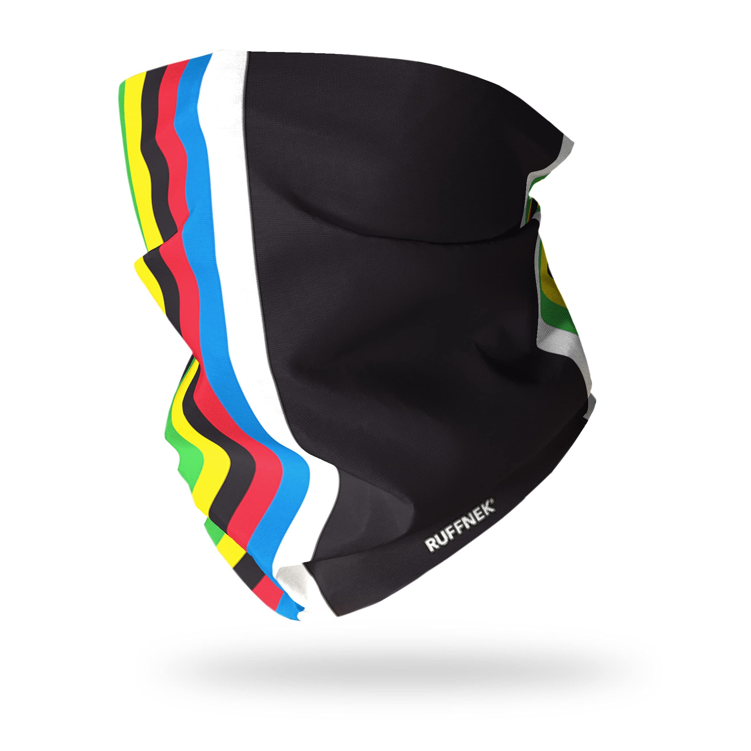 Ruffnek CYCLING WORLD CHAMPION RAINBOW DESIGN Multifunctional Headwear/Neckwarmer Neck Gaiter/Snood Cycle Scarf for men, women & children