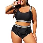 Daci Women Two Piece Plus Size Bikini - High Waisted Swimsuits Tummy Control Bathing Suits Swimwear 2025