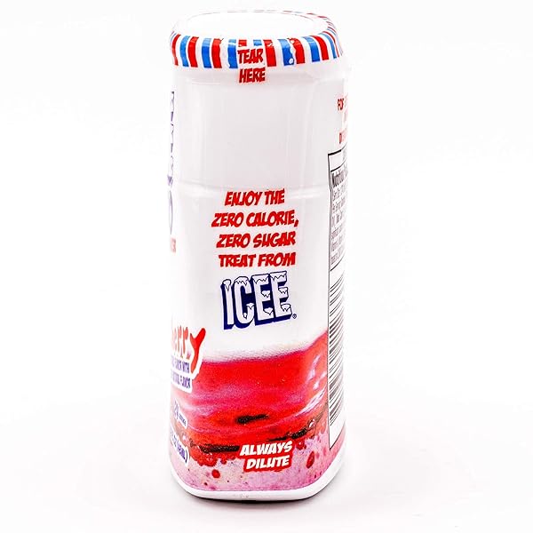 ICEE ZERO CALORIE CHERRY LIQUID WATER ENHANCER DRINK MIX, NATURAL FLAVOR DROPS, SUGAR FREE, 1.62 FL OZ CONCENTRATE (48 ML) – 4 PACK