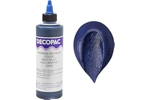 DecoPac Navy Blue Food Coloring, 8 Fl Oz Airbrush Food Color, Edible Airbrush For Cake Decorating, Cookie Airbrush Coloring, Food Airbrush Kit Add-on, Airbrushes For Cake Decorating 8Fl Oz