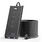 Surge Protector Power Strip 4800J - LeZone Flat