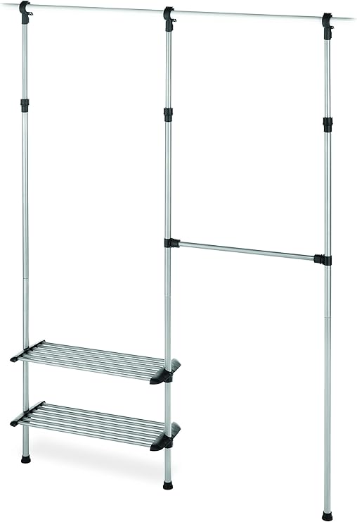 Amazon Com Whitmor 2 Shelf 2 Rod Closet System Adjustable
