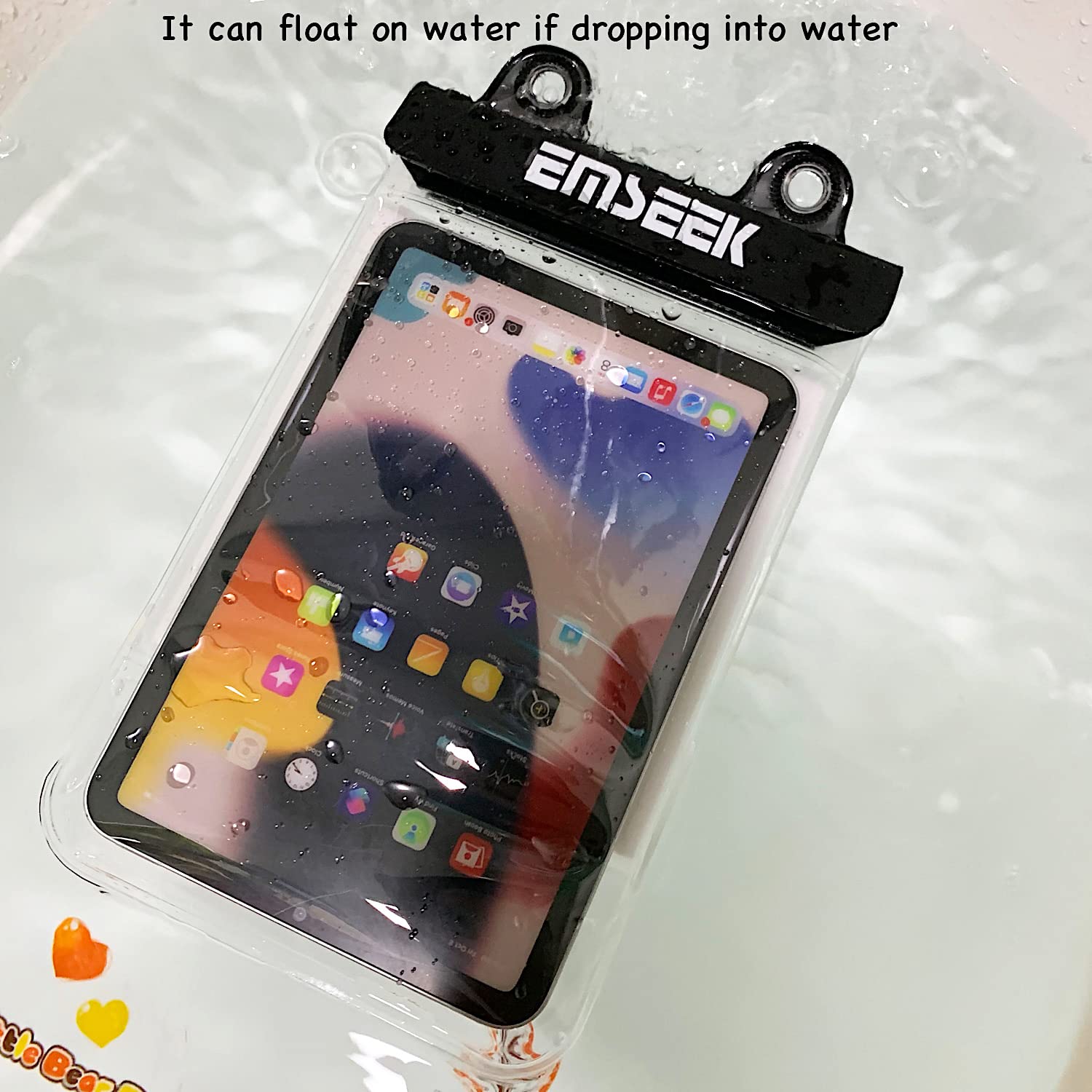 Waterproof Ebook Reader Case Holder Tablet Cover Bag eReader Dry Pouch for Amazon Kindle Paperwhite Oasis Fire 7 Nook Kobo iPad mini Samsung Tab Google Nexus Up to 8.5”(Black)