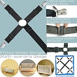 Tanxan Adjustable Bed Sheet Clips, Heavy Duty 2 Pcs Set, Secure Fit view 7