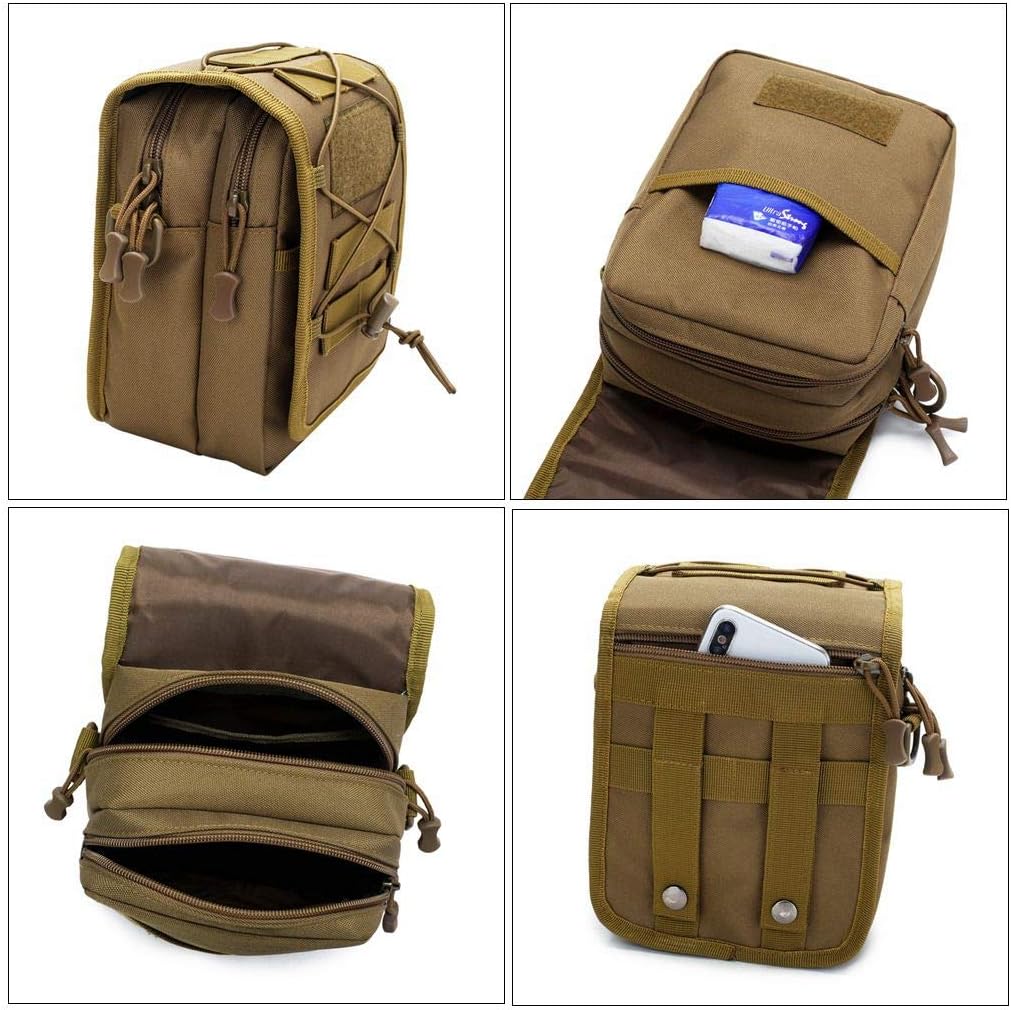 HUNTVP Messenger Bag Tactical Cross Body Bag Men Military Shoulder Bags Laptop Pack for Men Women Work Travelling Camping Hiking Outdoor (Black/Brown/Grey/Green) - Image 5