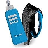FITLY Soft Flask - Shrink As You Drink Soft Water Bottle for Hydration Pack - Folding Water Bottle Ideal for Running, Hiking, Cycling, Climbing & Rigorous Activity