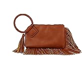 Clutch Wristlet Evening Bags Purse Wallet For Women, Vegan Leather by Metro Muse (FRINGE-BROWN) Small