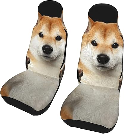 Amazon 柴犬柄 軽 普通車フロントシート シート カバー シート防汚吸水タオル 汗対策 汎用 エプロンタイプ 取付簡単 丸洗える カー用品カーシートカバー 2枚 シートカバー 車 バイク