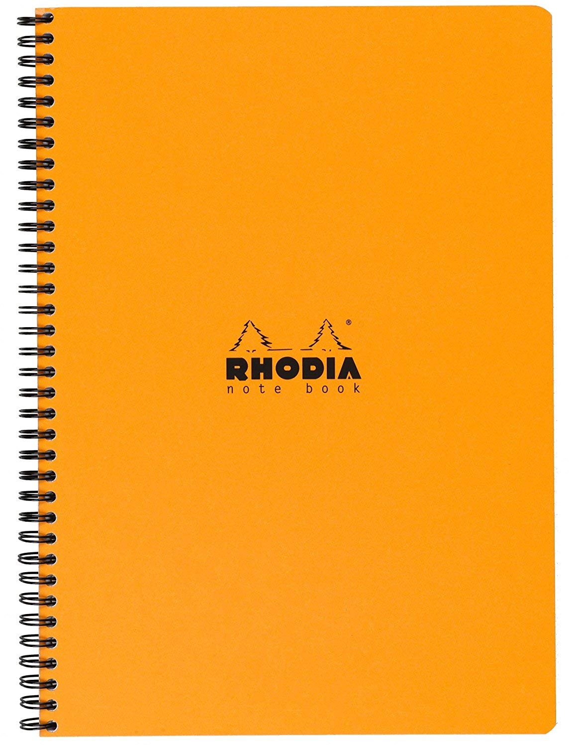 RHODIA 193108C - Spiral Notebook (Full Binding) Notebook Orange - A4+ - Lined - 160 Detachable Pages - Clairefontaine Paper 80 g/m - Soft and Resistant Coated Card Cover - Classic