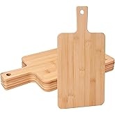 Yorkmills 6pcs Wood Cutting Boards, 15.5" Bamboo Cutting Board with Handle Bulk Cutting Boards for Kitchen, Wooden Charcuterie Board for Pizza, Cheese, Bread, Wooden Chopping Board for Fruit Vegetable