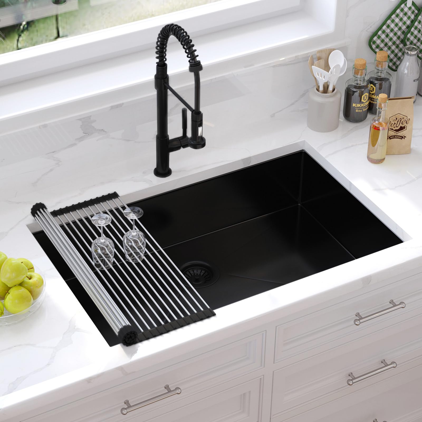 Darker Black 32x19 Inch Undermount Kitchen Sink