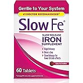 Slow Fe 45mg Iron Supplement for Iron Deficiency, Slow Release, 60 Tablets | Easy to Swallow, High Potency, Gentle on Your Stomach, For Daily Use and Less Discomfort, Helps with Anemia