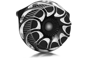 TOPRAMETAL For harley air cleaner filter Touring street glide road king electra tri trike Dyna Sportster XL 883 1200 Softail air intake (Drift style -Contrast Cut, D-For M8 Touring/Softail 2018-UP)