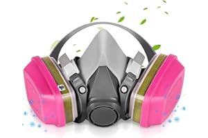 GSHUBB Reusable Respirator Mask with 60926 Filter,6200 Half Facepiece Cover Professional Gas Masks,Spray Paint Mask for Painting,Formaldehyde,Epoxy Resin,Sanding,Cutting,welding