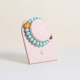 CHISTOR Pink Bracelet Display Holder for boutique store, Suede Jewelry Bangle Display Stand for Boutiques & Home, Velvet Jewelry Storage organizer for selling【Pink】