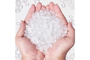 QEQEKAKA Sea Glass Stones for Crafts About 1LB (405g/14.28oz) White Glass Pebbles Gemstones Bulk for Aquarium Rocks Fish Tank Gravel Filler for Vases Centerpieces