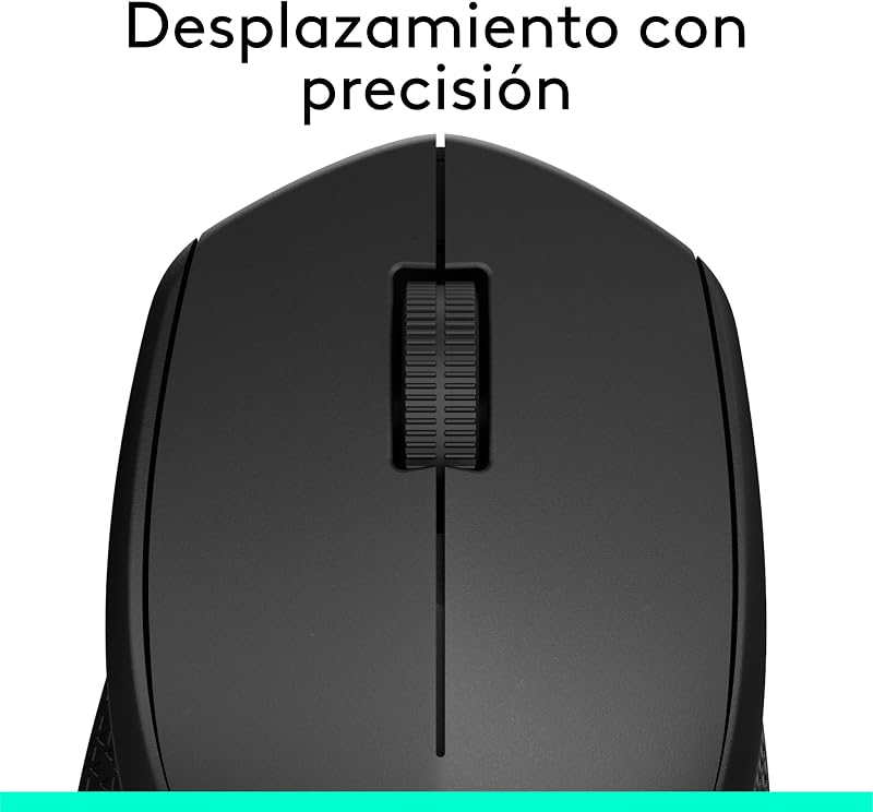 Logitech M280 Wireless Mouse, 2,4 GHz com Nano USB Receiver, Optical Tracking 1000 DPI, 3 botões, bateria de 18 meses, PC / Mac / Laptop - Preto