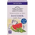 Ahmad Tea Herbal Tea, Cold Brew Watermelon & Mint Teabags, Iced Tea, 20 ct (Pack of 6) - Decaffeinated