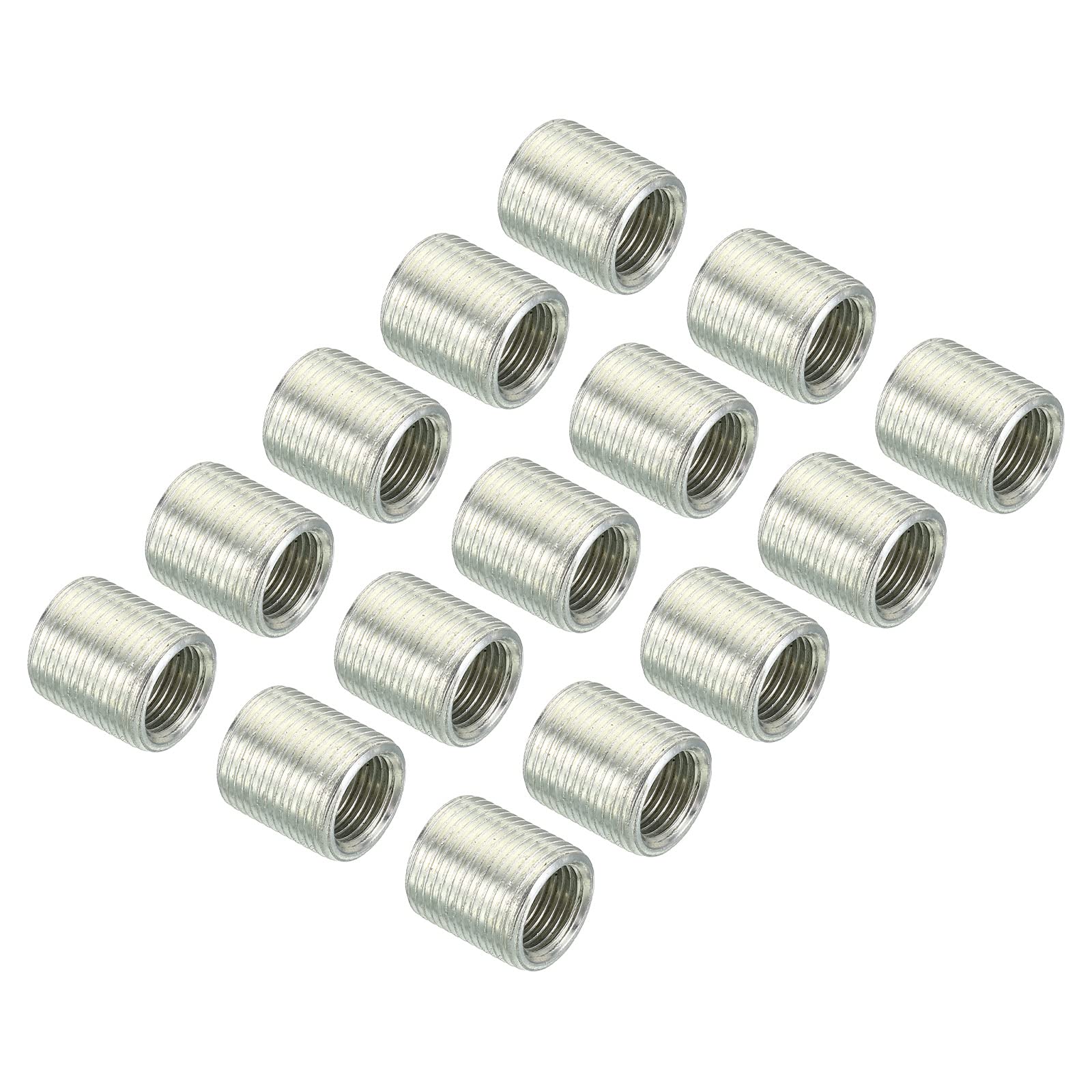 PATIKIL M14 to M10 Thread Adapters Sleeve Reducing Nut, 15 Pack 15mm Screw Conversion Nut Threaded Tube Coupler Connector Pipe Fitting