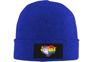 Heartbeat LGBT Pride Free Dad Hugs Beanie Hats Knit Beanie Cap Winter Hat for Men Women Black-n