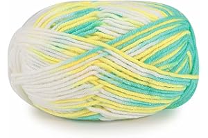 YEEHANDDRAFT 50g Baby Cotton Yarn for Crocheting Acrylic Yarn Soft Yarn for Knitting Red Heart Yarn Worsted Weight Yarn DIY