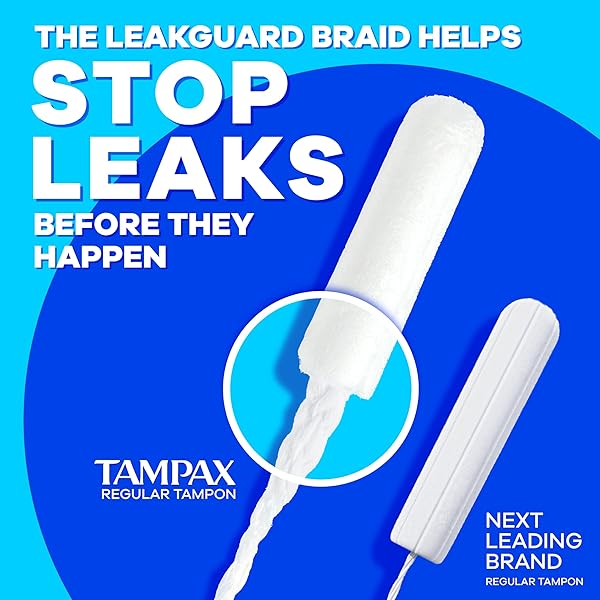 TAMPAX PEARL TAMPONS ULTRA ABSORBENCY WITH LEAKGUARD BRAID, UNSCENTED, 32COUNT