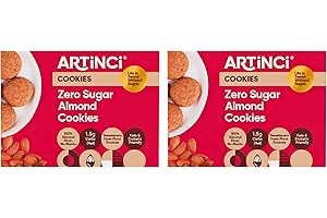 Artinci Almond Keto Cookies | Diabetic Friendly | Gluten Free | Sugar free Biscuit | Diet snacks for Healthy Living O_&_R_C_Pack of 1_Migrated Template(185 g (Pack of 2))