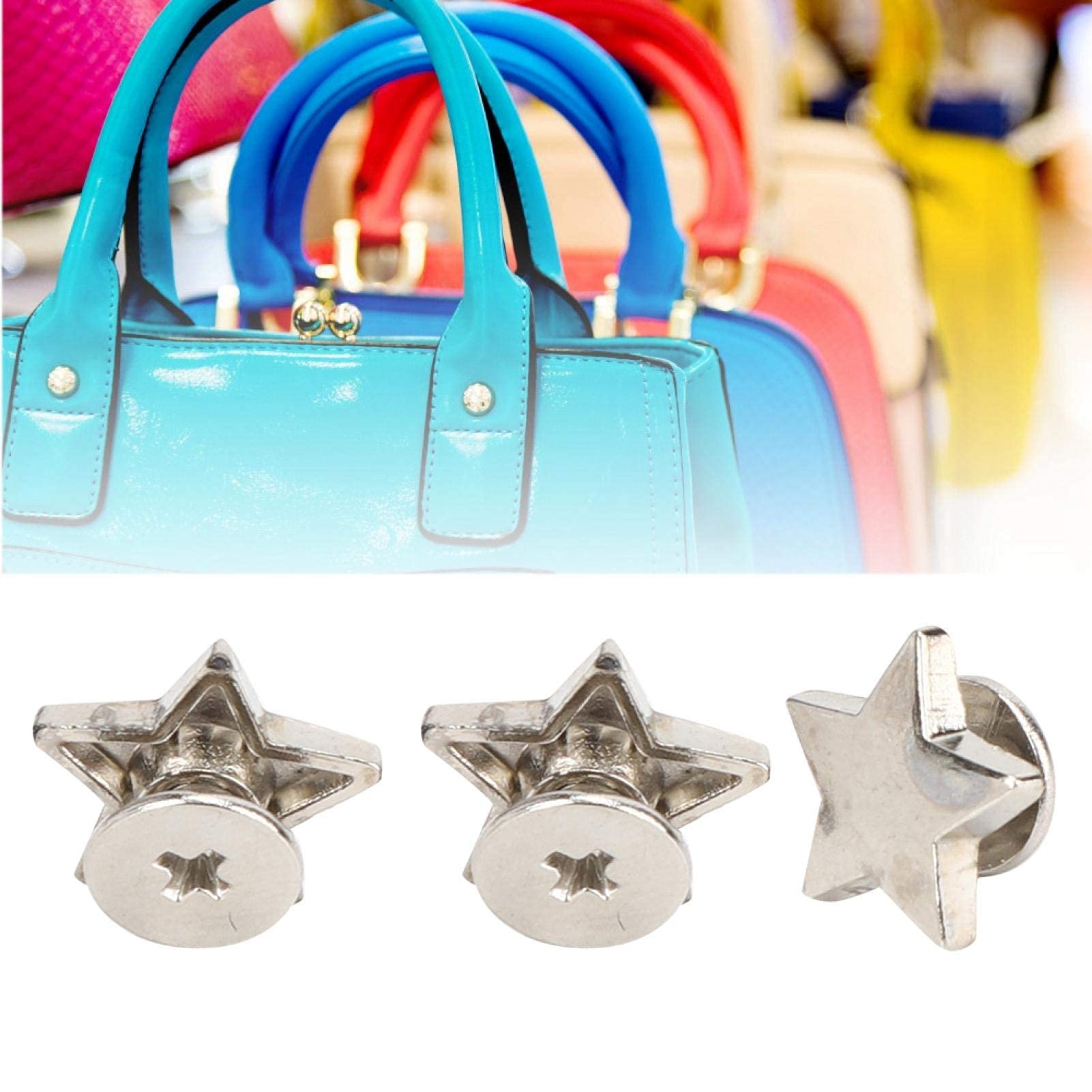 20 Sets Star Studs for Clothing, 12mm Decorative Garment Rivets for Leather Crafting DIY Clothes Shoes Jackets Belts Footwear Bags(#1)