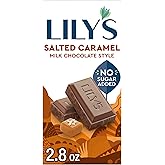 LILY'S Salted Caramel Flavored Milk Chocolate Style No Sugar Added, Sweets Bar, 2.8 oz