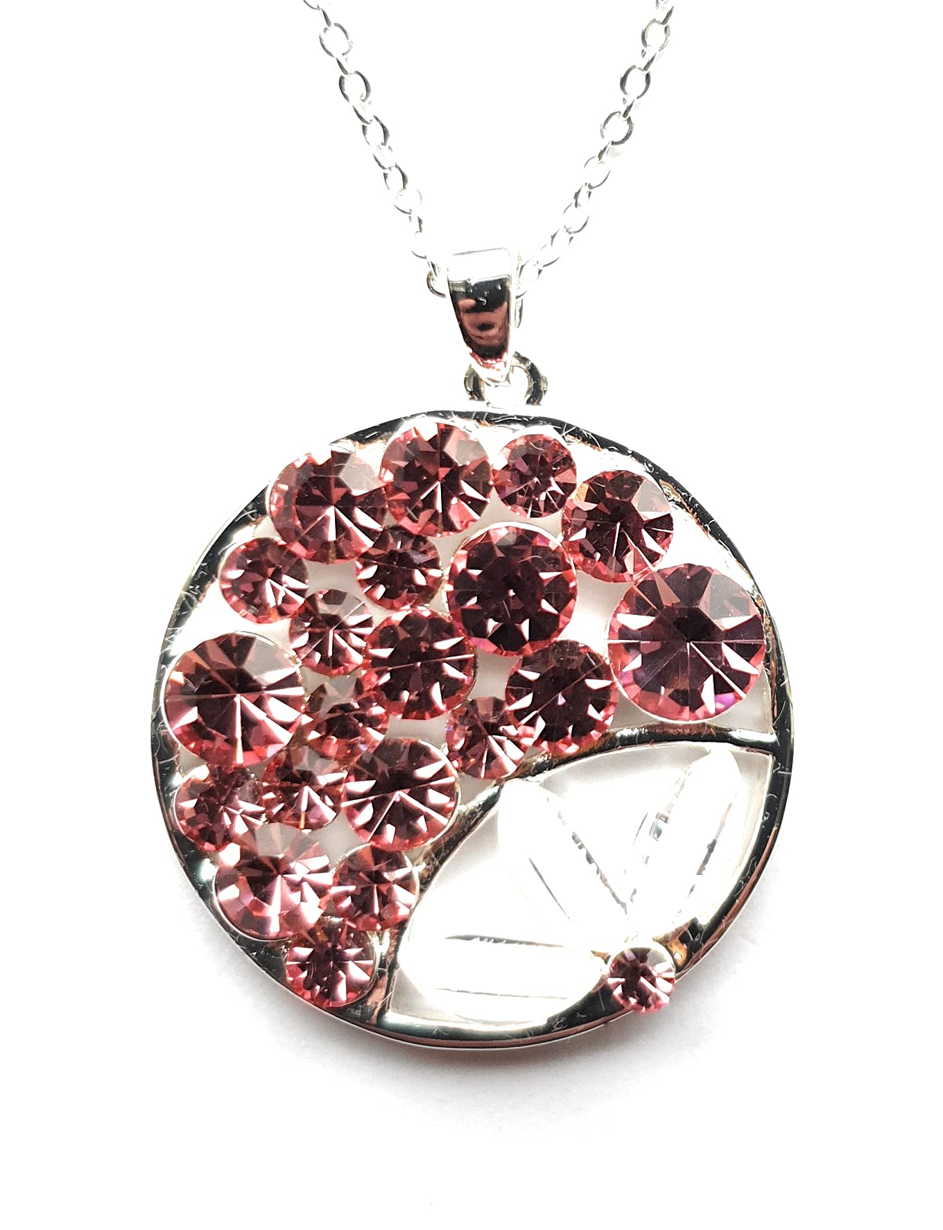 Equilibrium Technologies Boho Chic Silver Plated Round Floral Pendant Necklace (314596)
