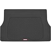 Motor Trend Heavy Duty Utility Cargo Liner Floor Mats for Car Truck SUV, Trimmable to Fit Trunk, All Weather Protection Black 31.5" x 50" BK