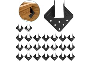 XZWMY Hurricane Ties for Rafter, 24 Pack 18-Gauge Hurricane Straps,Black Powder Coating Roof Brackets Fit 2X Truss to Rafter Connector,Joist Hangers,Hurricane Clips…