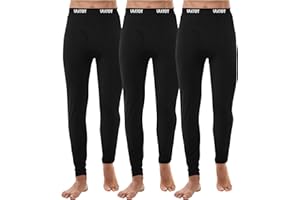URATOT Men's Thermal Underwear Bottom Fleece Long Johns for Men Soft Warm Base Layer Thermal Pants for Cold Weather