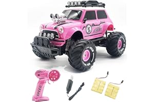 10Leccion Remote Control Car for Girls, 2.4Ghz Pink RC Cars for Daughter with Two Rechargeable Batteries, Radio Controlled Vehicle for Toddlers Kids, Birthday R/C Toys for Granddaughter