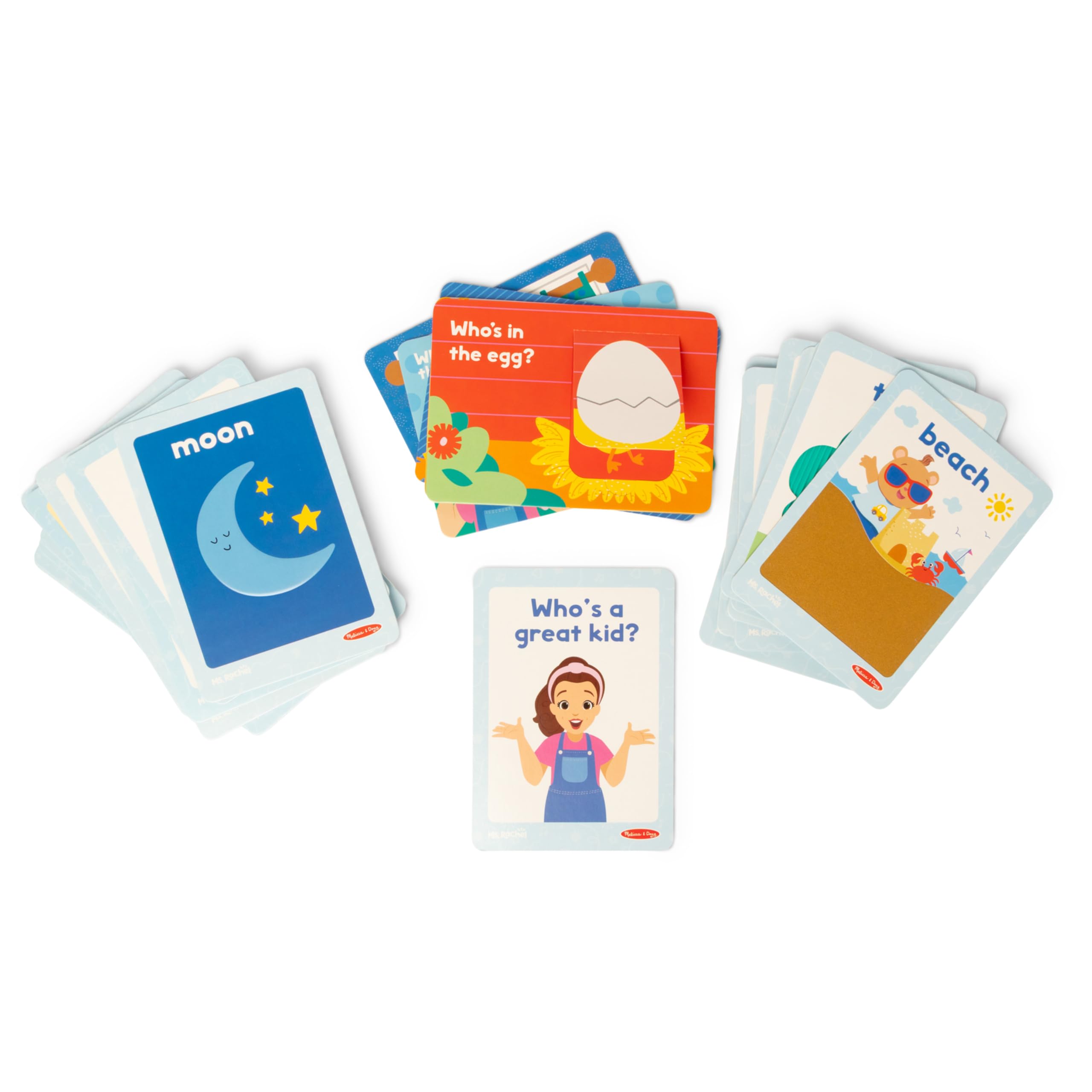 Photo 1 of Melissa & Doug® Ms. Rachel™ First Words Textured Sensory Flashcards Preschool Learning Toy for Boys, Girls - FSC Certified