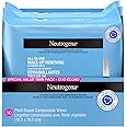Neutrogena All-in-One Makeup Removing Cleansing Wipes - Gentle Cleansing Towelettes Remove Make-up & Waterproof Mascara - Pla