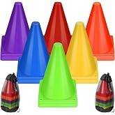 Leelosp 48 Pack Plastic Traffic Cones, Kids Sport