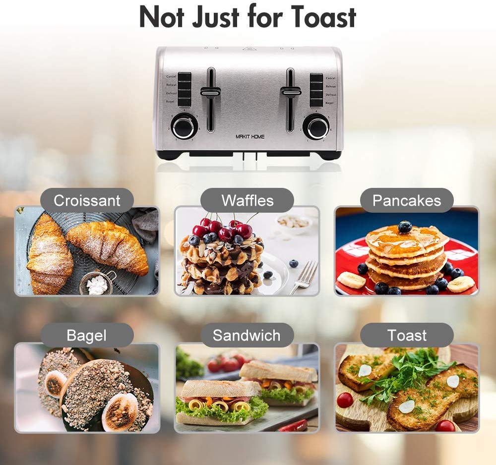 Kitchen Dining 4 Slice Toasters Small Toaster 4 Slice Toaster Extra Wide Slot Toaster Bagel Bread Toaster 4 Slice Best Rated Prime Extra Wide Stainless Steel Toaster Cheap Toaster Small Appliances