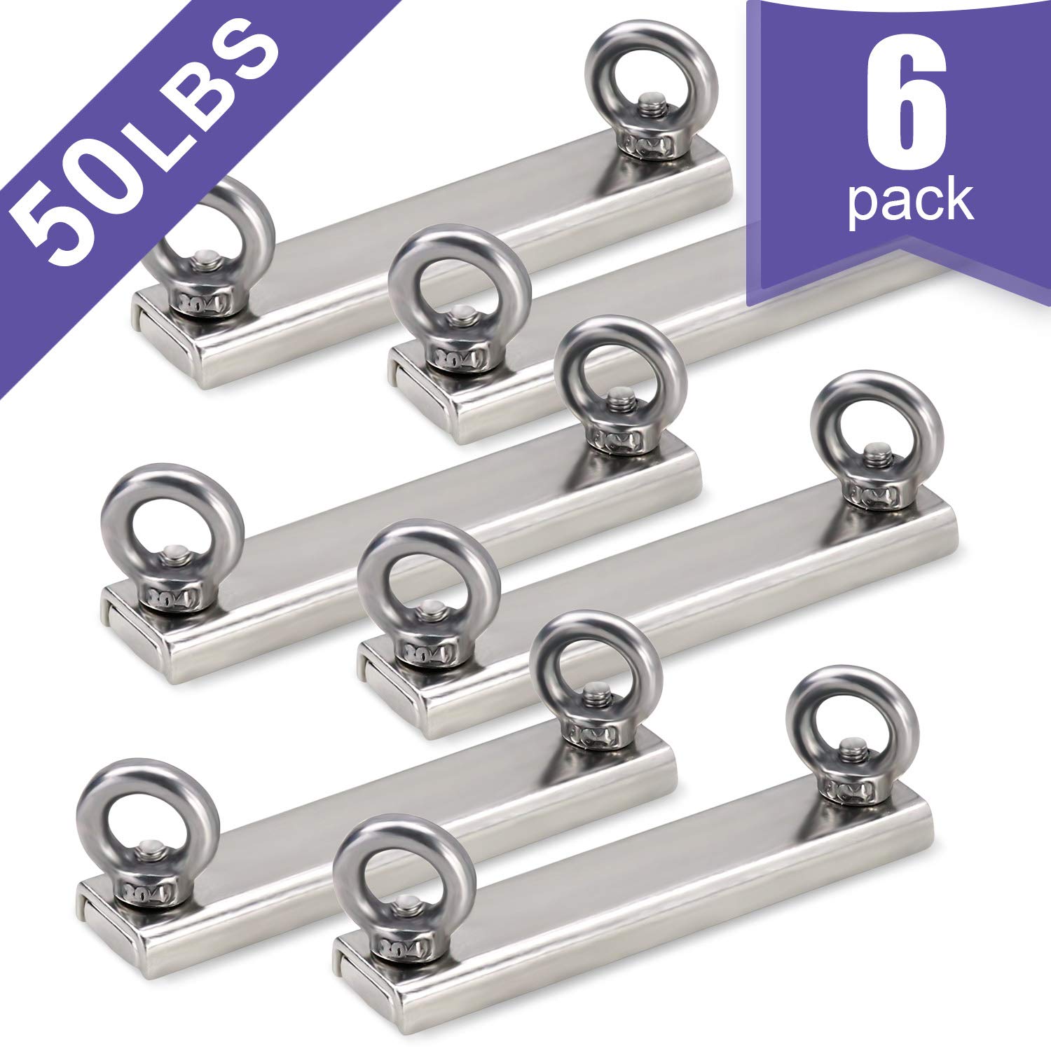 DoubleHook Bar Hooks, 50 LBS Heavy Duty Neodymium Rare Earth