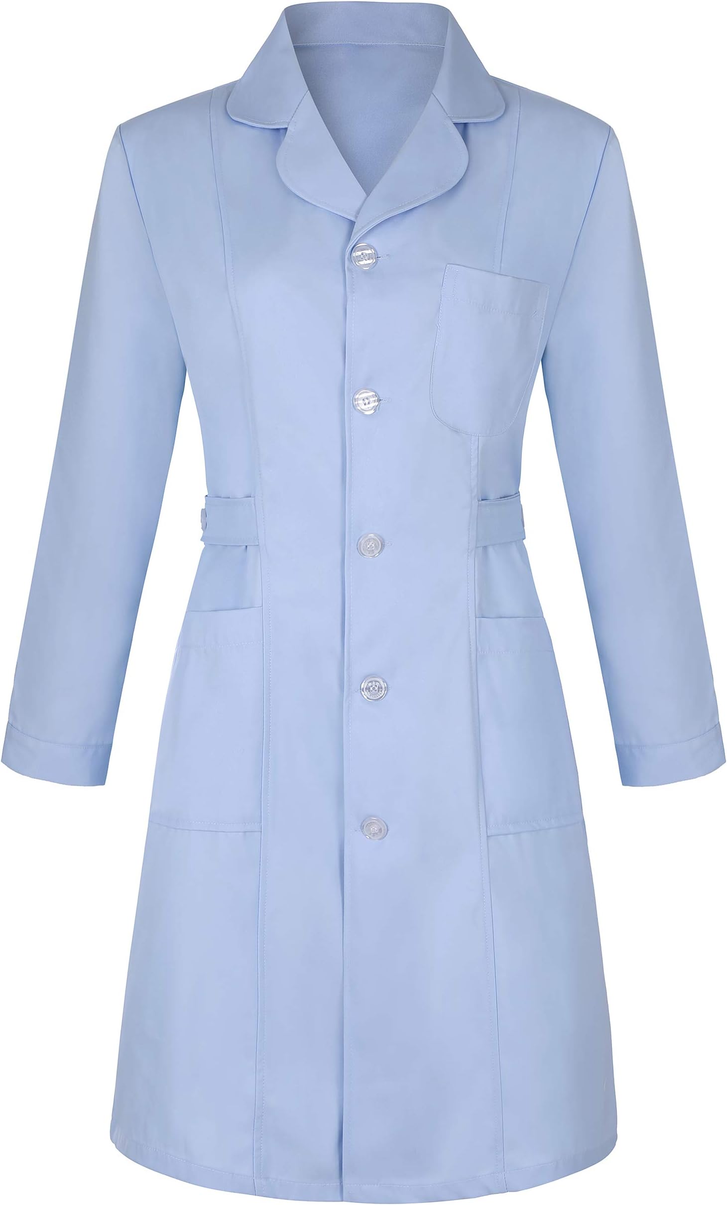 Medical Science lab Coats for Women Physician Chemistry Jackets White Blue Pink Green Long