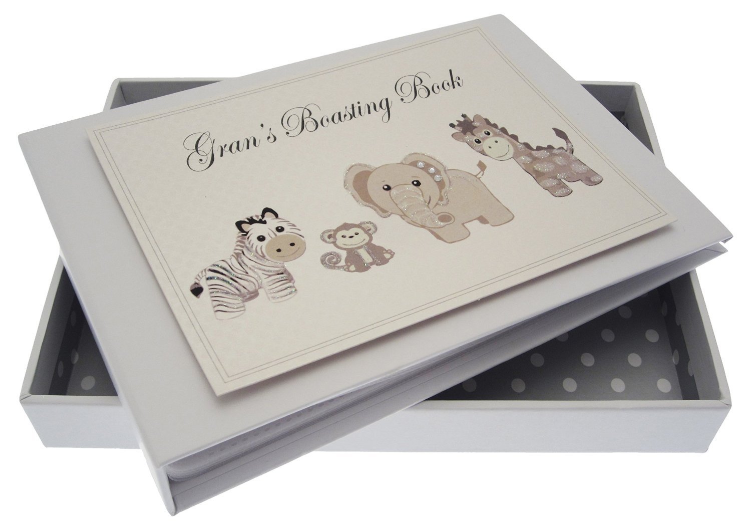 White Cotton Cards Gran's Boasting Book Silver Toys Tiny Album